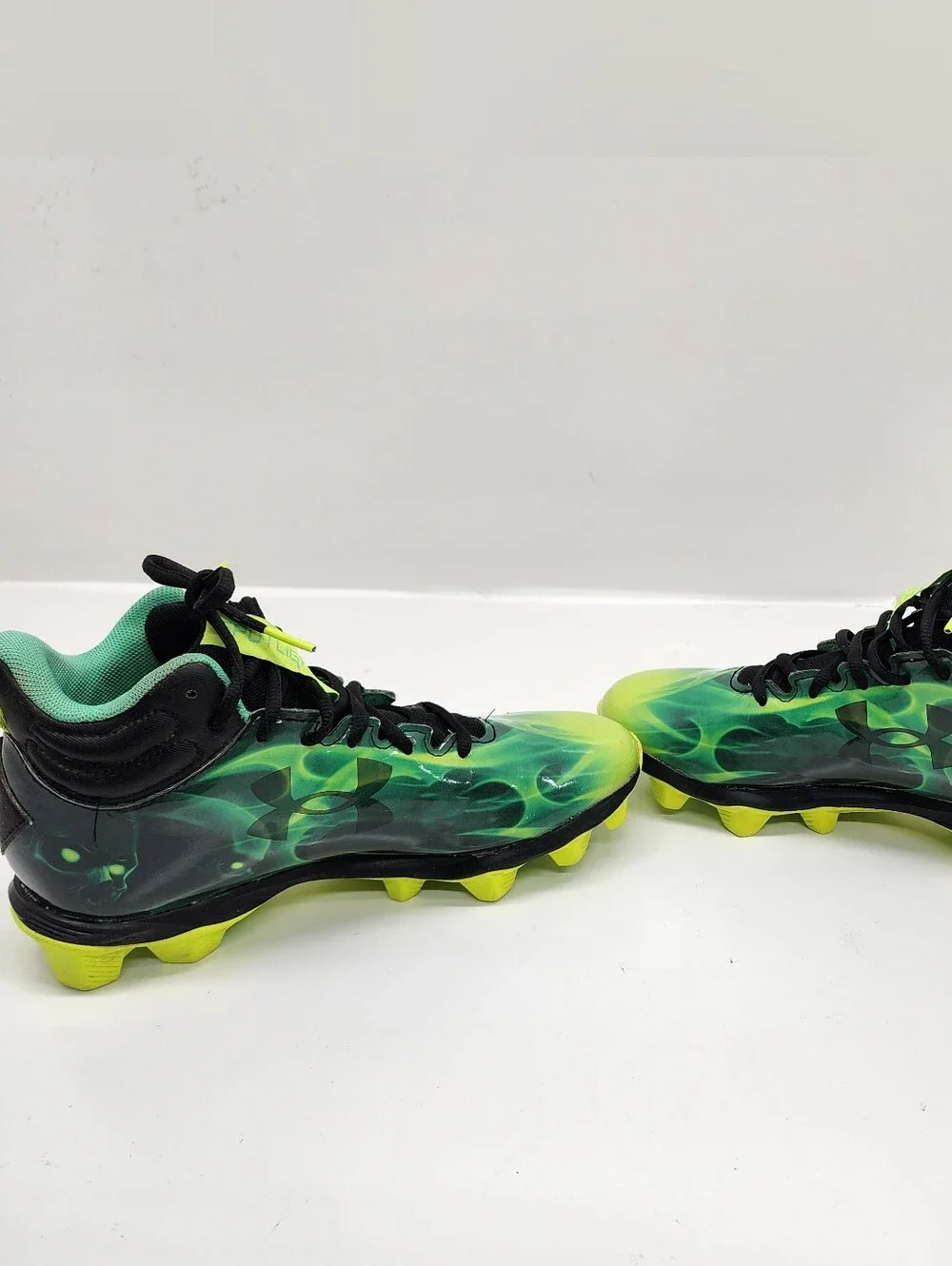 Under Armour Spotlight Franchise RM GS Slime Junior Football Cleats Sz 6Y Sports